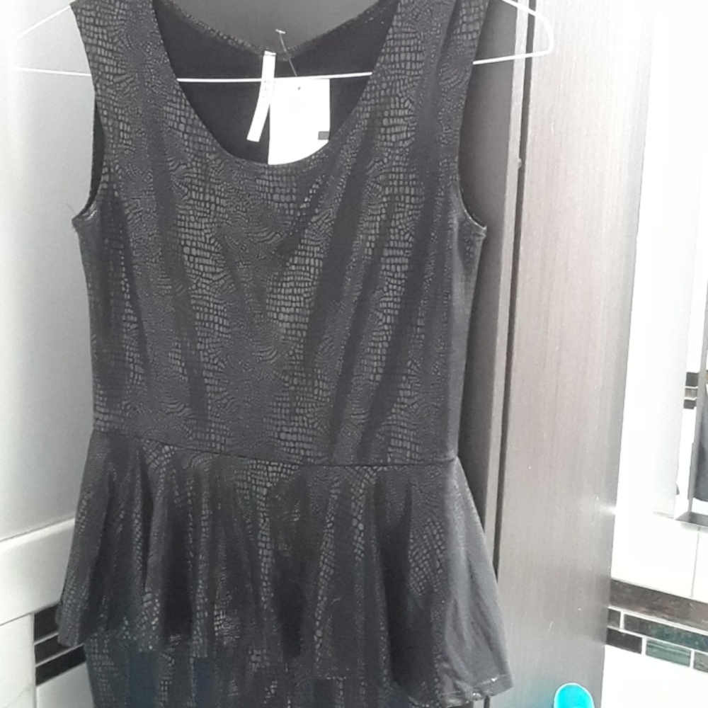Black Peplum Party Dress